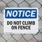Signmission Do Not Climb On Fence, 10 in W x Rectangle, Plastic OS-2PACK-NS-P-710-L-11099 - alternate 4
